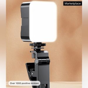 Cell Fill Light, Clip Fill Video Light for Phone Rechargeable